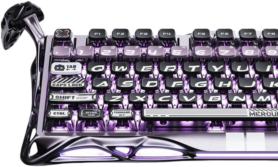 GRAVASTAR MERCURY V75 Pro Special Edition Gaming Keyboard - Iron Purple - كيبورد احترافي