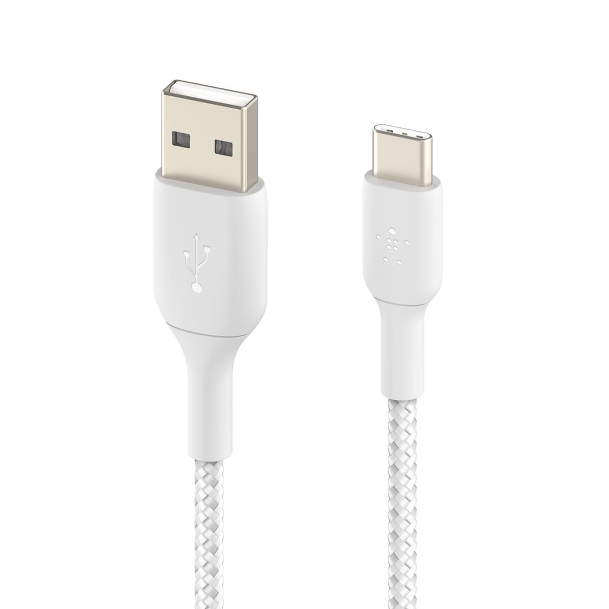 Belkin BoostCharge Braided USB-C to USB-A Charging & Sync Cable 2m, 15W, USB-IF, White