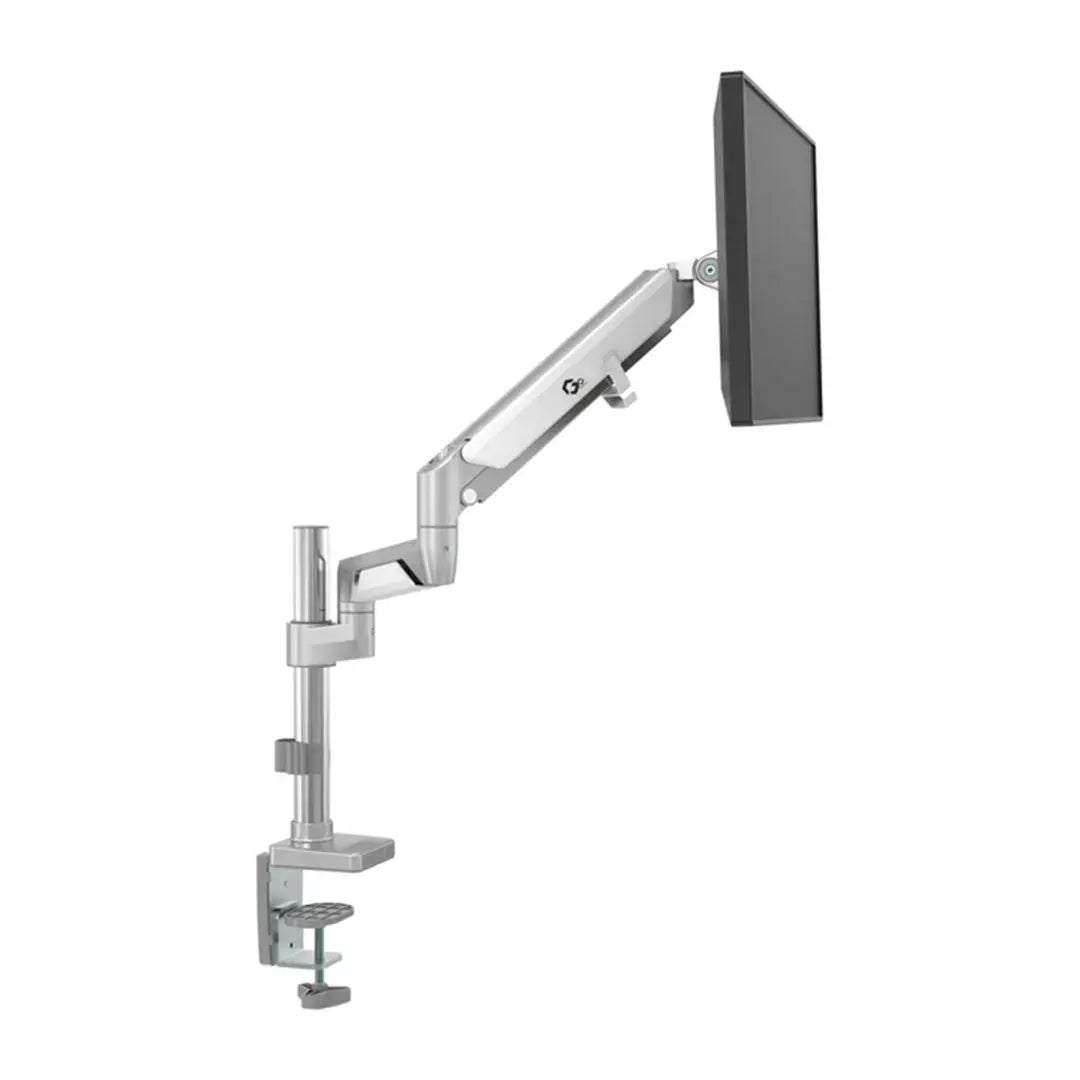 Gadgeton GO-GC012PS Premium Pole Mounted Single Monitor Arm Silver For 17 TO 32 INCH - حامل شاشه أبيض