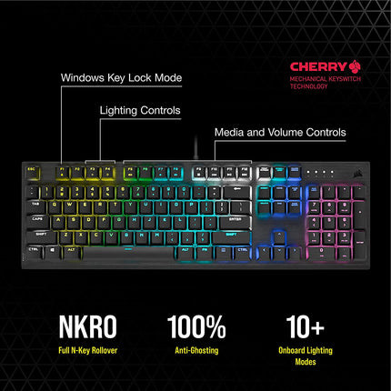 لوحة مفاتيح الألعاب الميكانيكية Corsair Wired K60 RGB Pro - كيبورد برازيلي