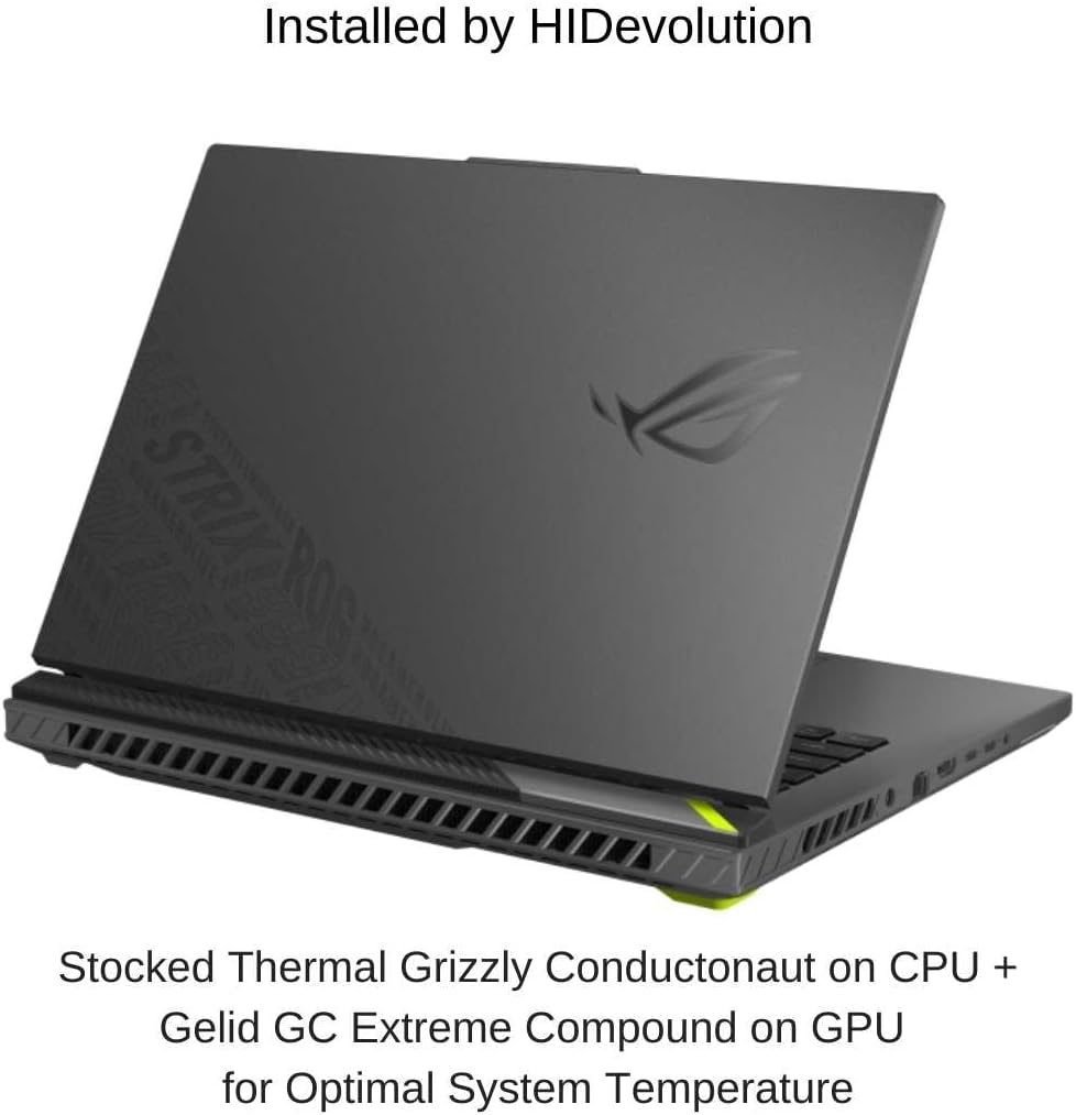 Asus ROG Strix G16 Gaming Laptop G614PR-G016W, 16-inch FHD 165Hz, R9 8940HX, RTX 5070Ti 12GB, 16GB Ram, 1TB SSD, Gray - لابتوب قيمنق