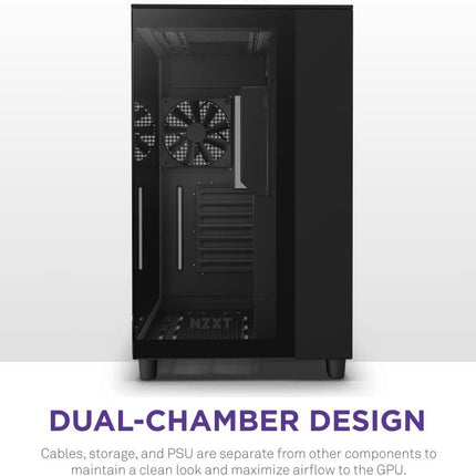 NZXT H Series H9 Flow Edition Black ATX Mid-Tower Case - كيس أسود