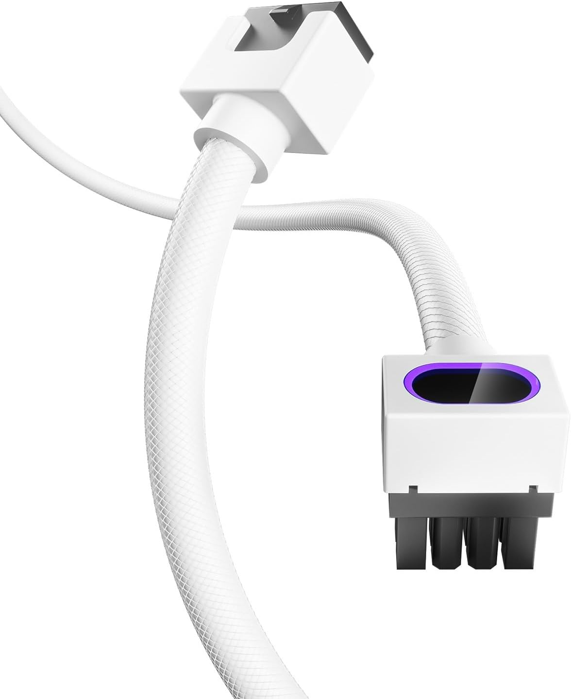 WJCOOLMAN Hydrus 8PIN ARGB CPU Extension Cable 30mm White - كيبل أبيض مضيء