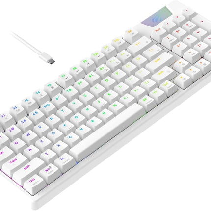 HAVIT KB885L RGB Backlit Mechanical Gaming Keyboard - White - كيبورد