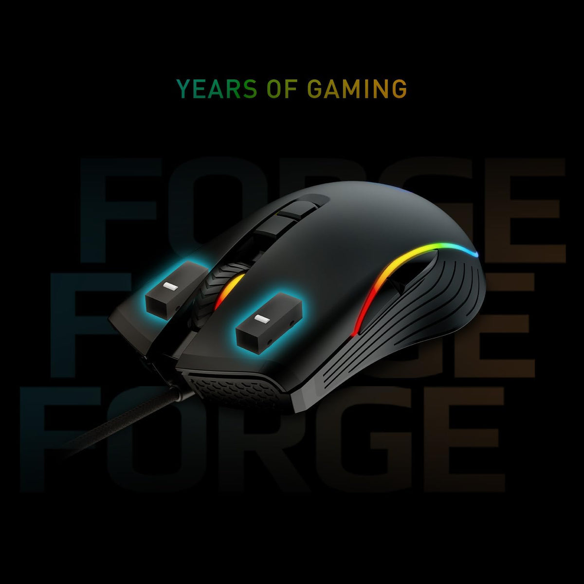MSI Forge GK300 RGB Gaming Combo – Clicky Mechanical Blue Switches, 7200 DPI Optical Mouse, 9-Mode RGB & Floating Keycaps - ماوس وكيبورد ميكانيكي