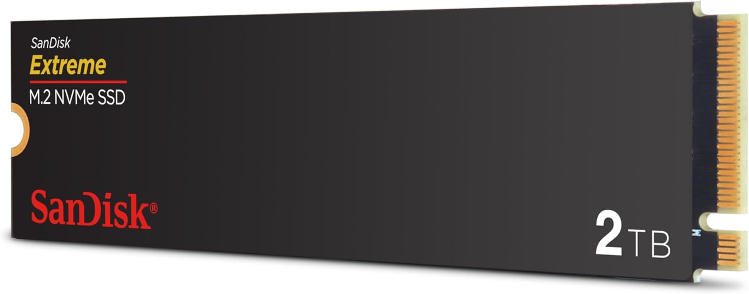 SanDisk Extreme 2TB M.2 NVMe PCIe 4.0 M.2 Internal SSD, 4.0 Technology, PCIe 4.0 x4 Interface, Up to 5,150 MB/s - مساحة تخزين