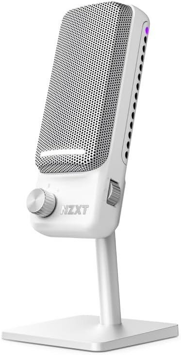 NZXT Capsule Elite Wired USB Microphone - White- ميكروفون احترافي NZXT Capsule Elite Wired USB Microphone - White- ميكروفون احترافي