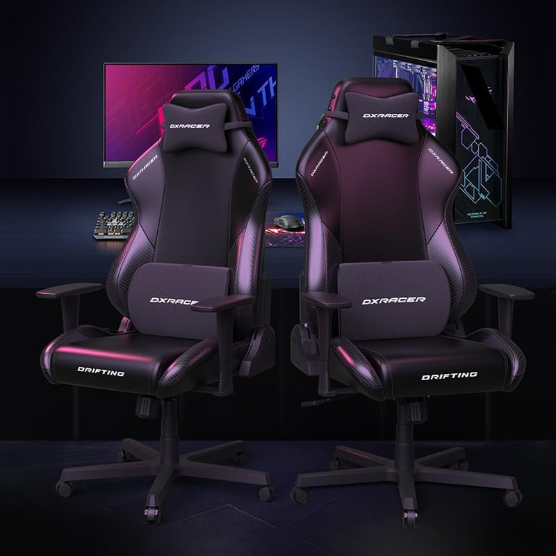 DXRacer Drifting Series Gaming Chair (Size L) – EPU Leatherette, Stealth Black - كرسي اسود