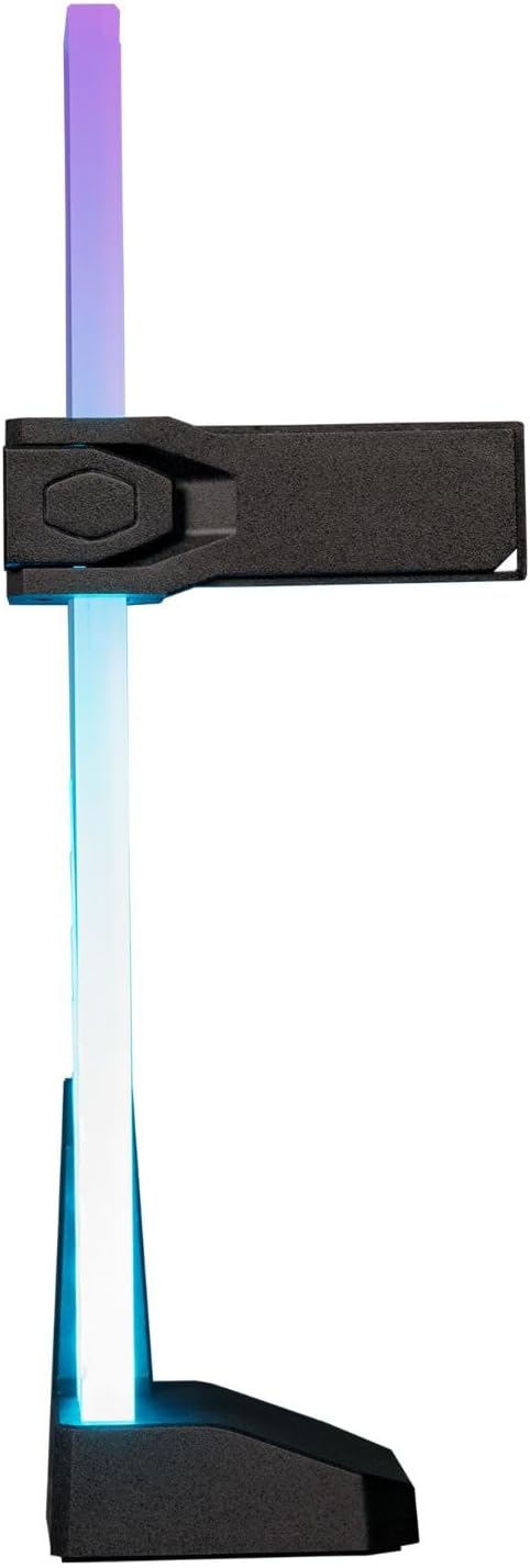 Cooler Master ARGB GPU Support Bracket, Edge-Lit ARGB Tempered Glass, Multiple Orientations - حامل كرت شاشة