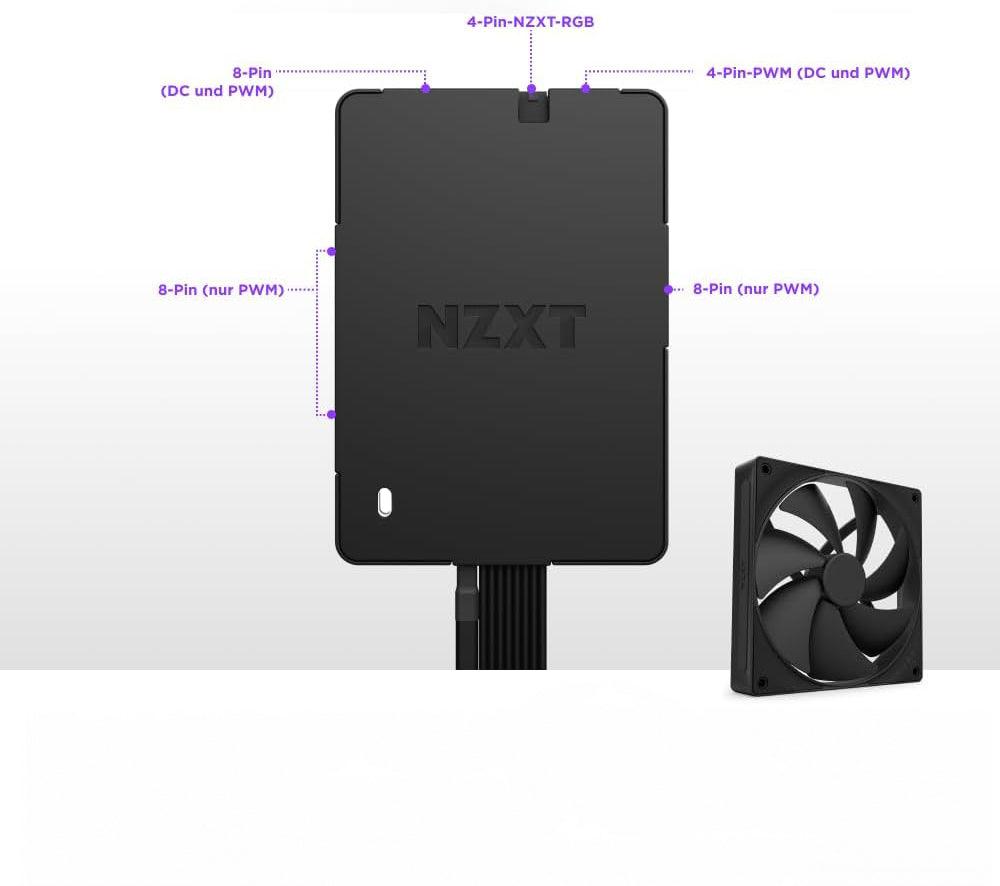 NZXT Control Hub - Digital RGB Lighting and PWM Fan Speed Controller - متحكم في المراوح