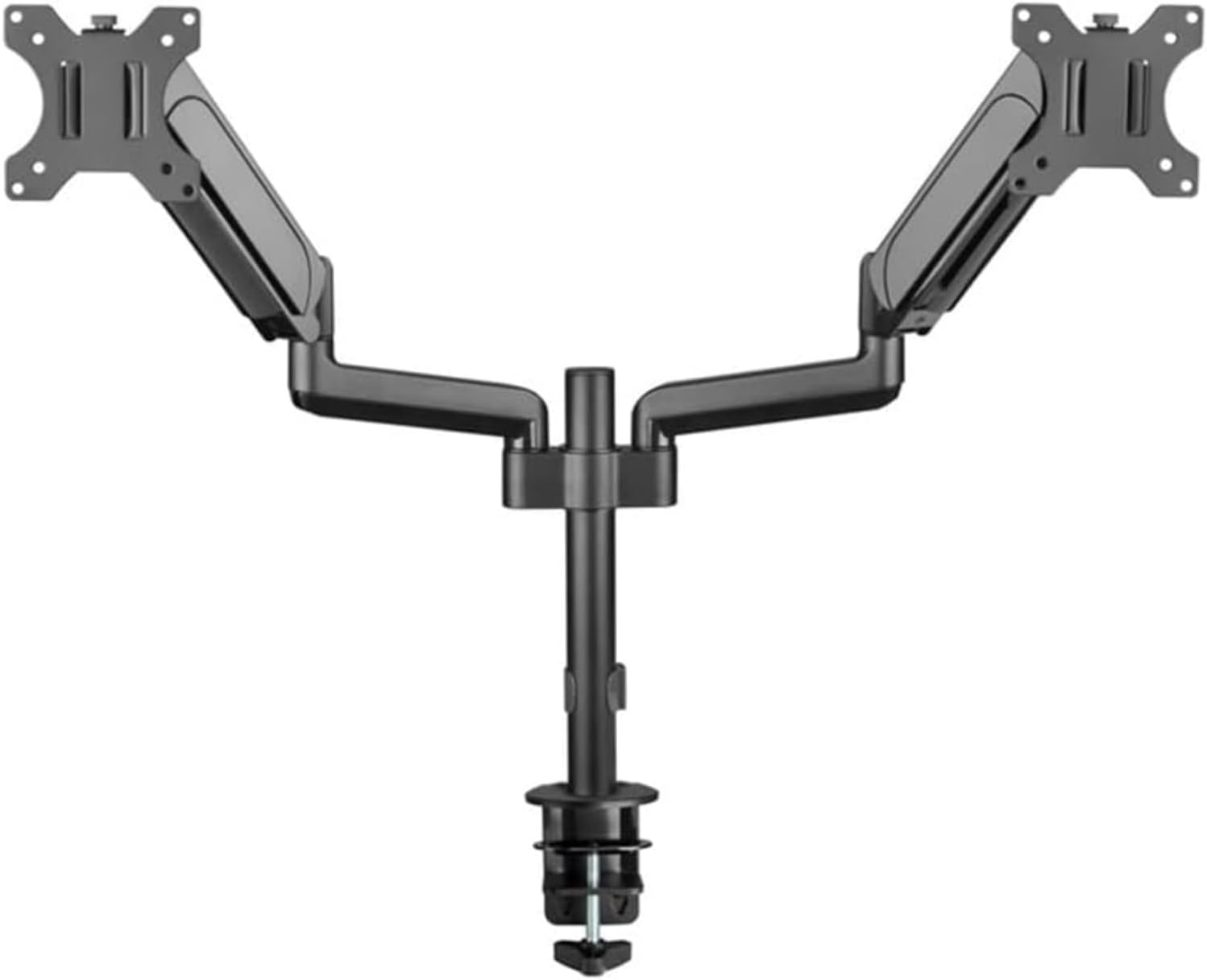 GAMEON GO-2045 Pole Mounted Gas Spring Dual Monitor Arm, Stand and Mount, 17