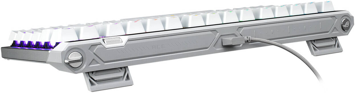 ASUS ROG Falchion Ace 75 HE Gaming Keyboard, Magnetic Switch, Hot-Swappable, English-Arabic Layout White - كيبورد اسوس مغناطيسي أبيض