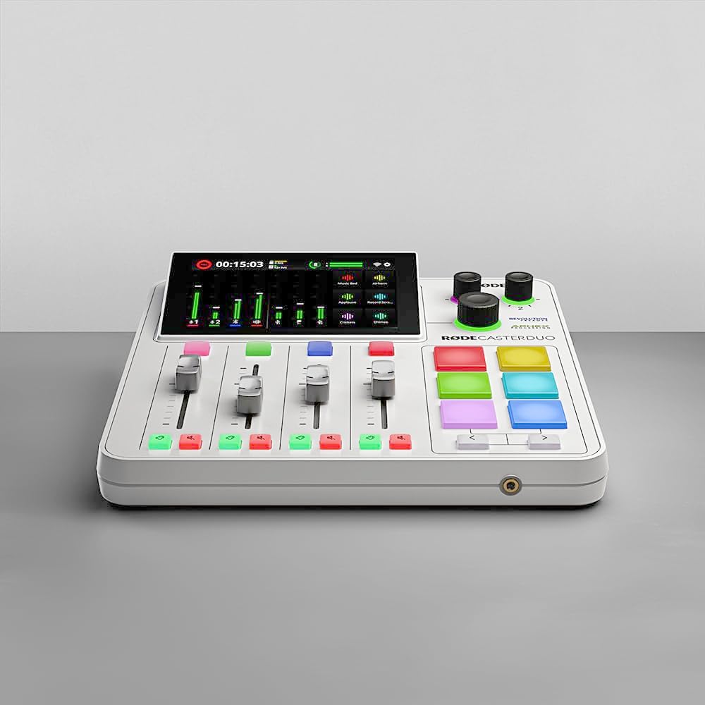 RØDE - RODECaster Duo Integrated Audio Production Studio - White - مكسر صوت احترافي