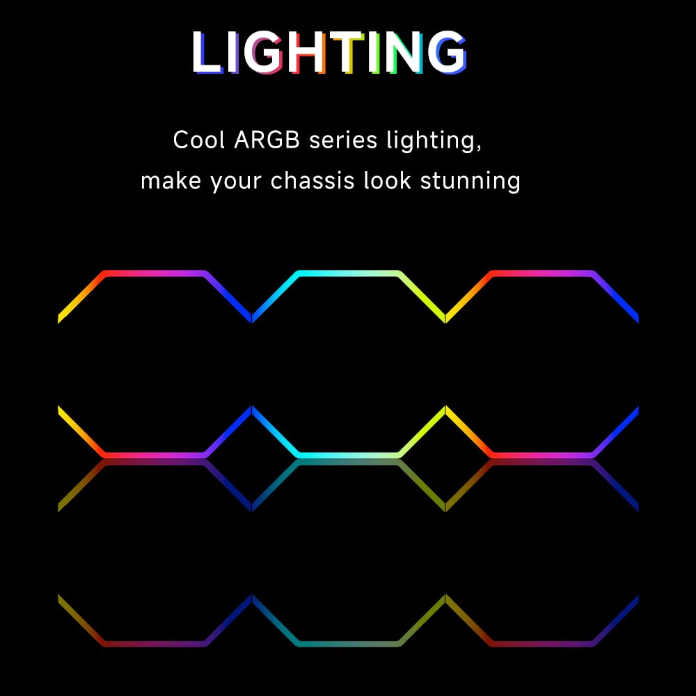 JUNGLE LEOPARD Galaxy Series V2 SR120 Single Fan, 120mm ARGB and PWM Case Fan (Forward / Reverse) Black - مروحة