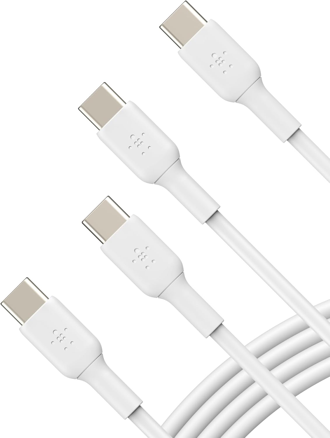 Belkin BoostCharger USB-C to USB-C Fast Charging Cable 2-Pack (3.3ft / 1m) – 60W Power Delivery for All iPhone 17/18, Android & Laptops - كيبل شاحن سريع