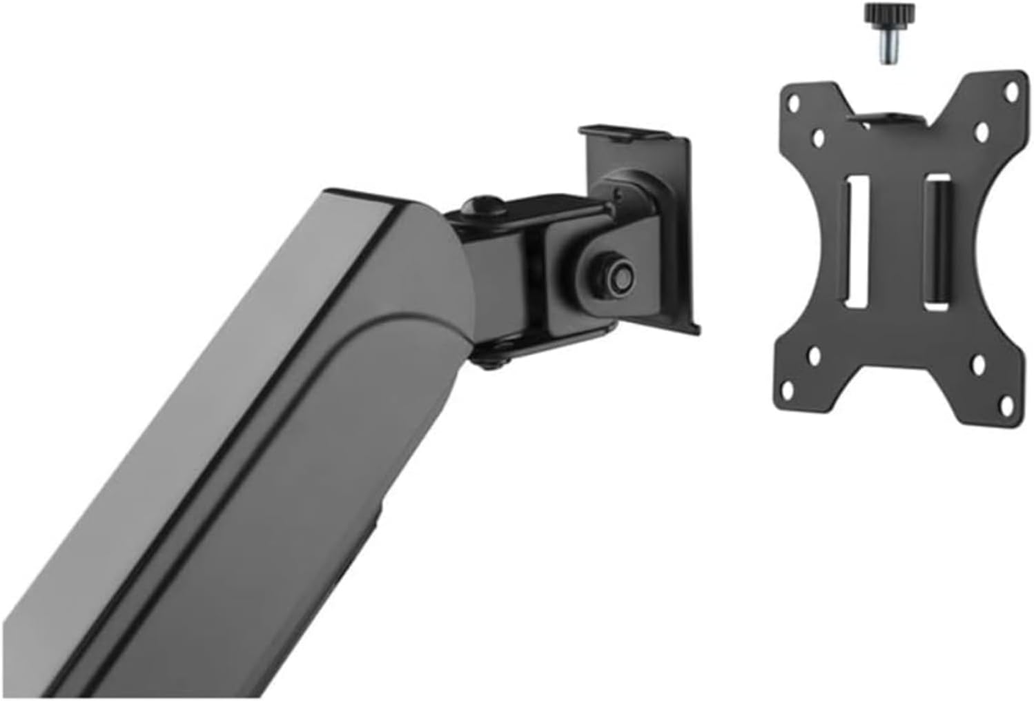 GAMEON GO-2045 Pole Mounted Gas Spring Dual Monitor Arm, Stand and Mount, 17