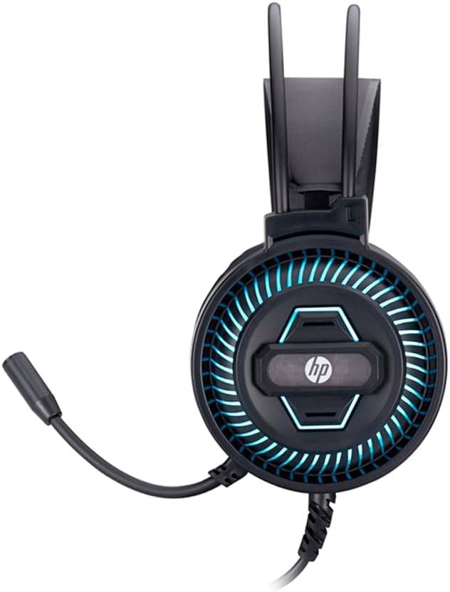 HP DHE-8001U Wired LED Headsets Black - سماعة مريحه