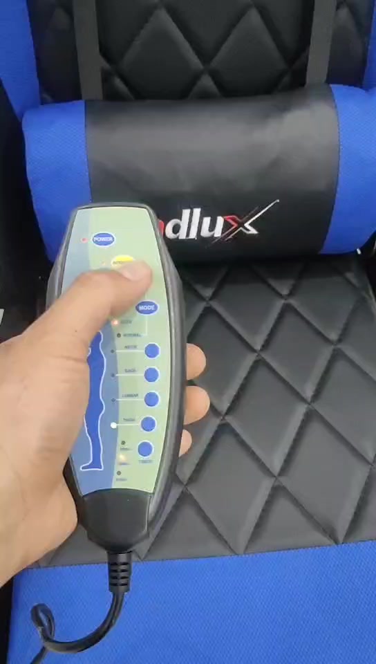 ADLUX GC789 RGB Gaming Chair with Massage Pillow & Footrest, Blue & Black - كرسي قيمنق أزرق