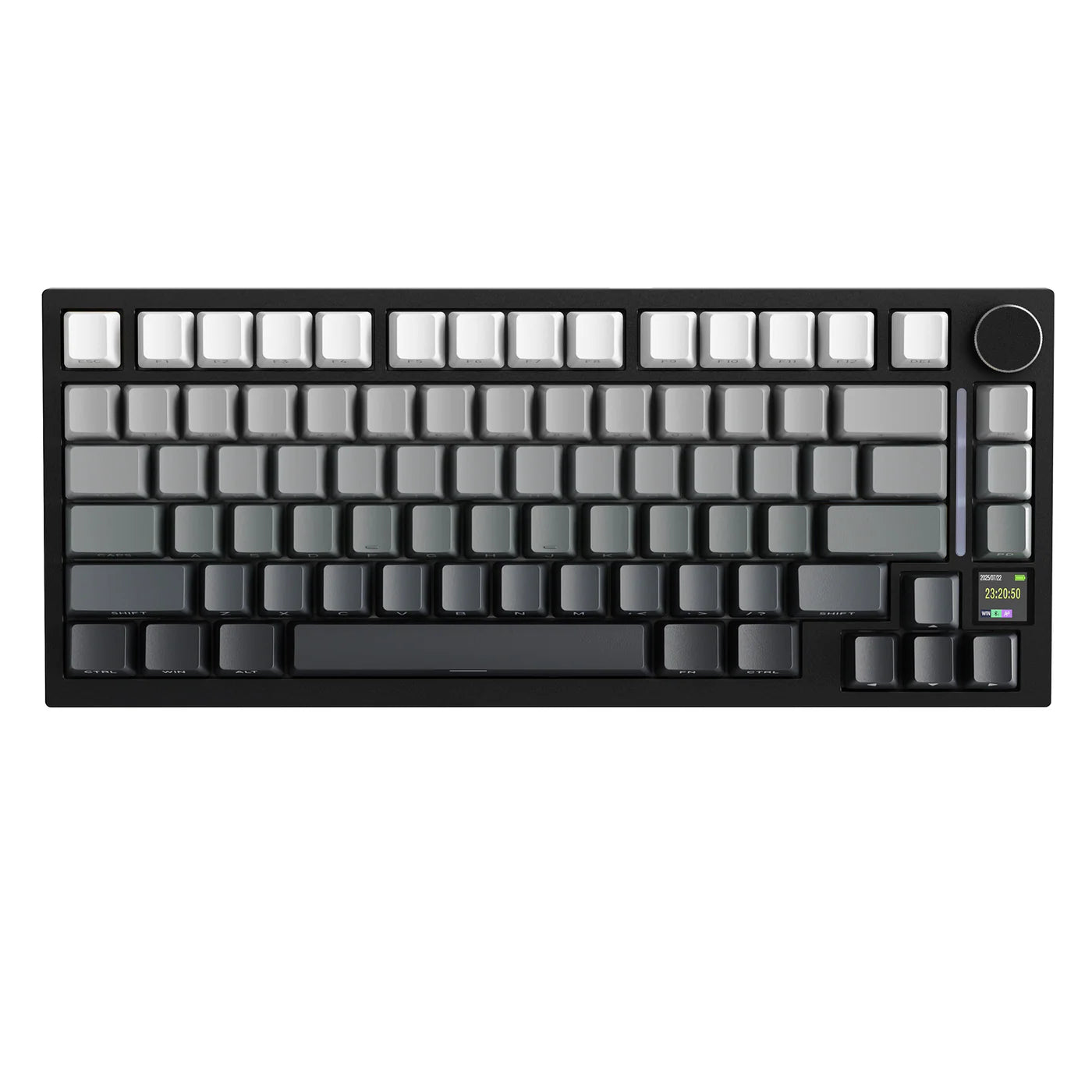 ATTACK SHARK X820Ultra Tri-mode Wireless Gasket Mechanical Keyboard with Smart Display Moon Night & Shark Switch, Black - كيبورد ميكانيكي أسود