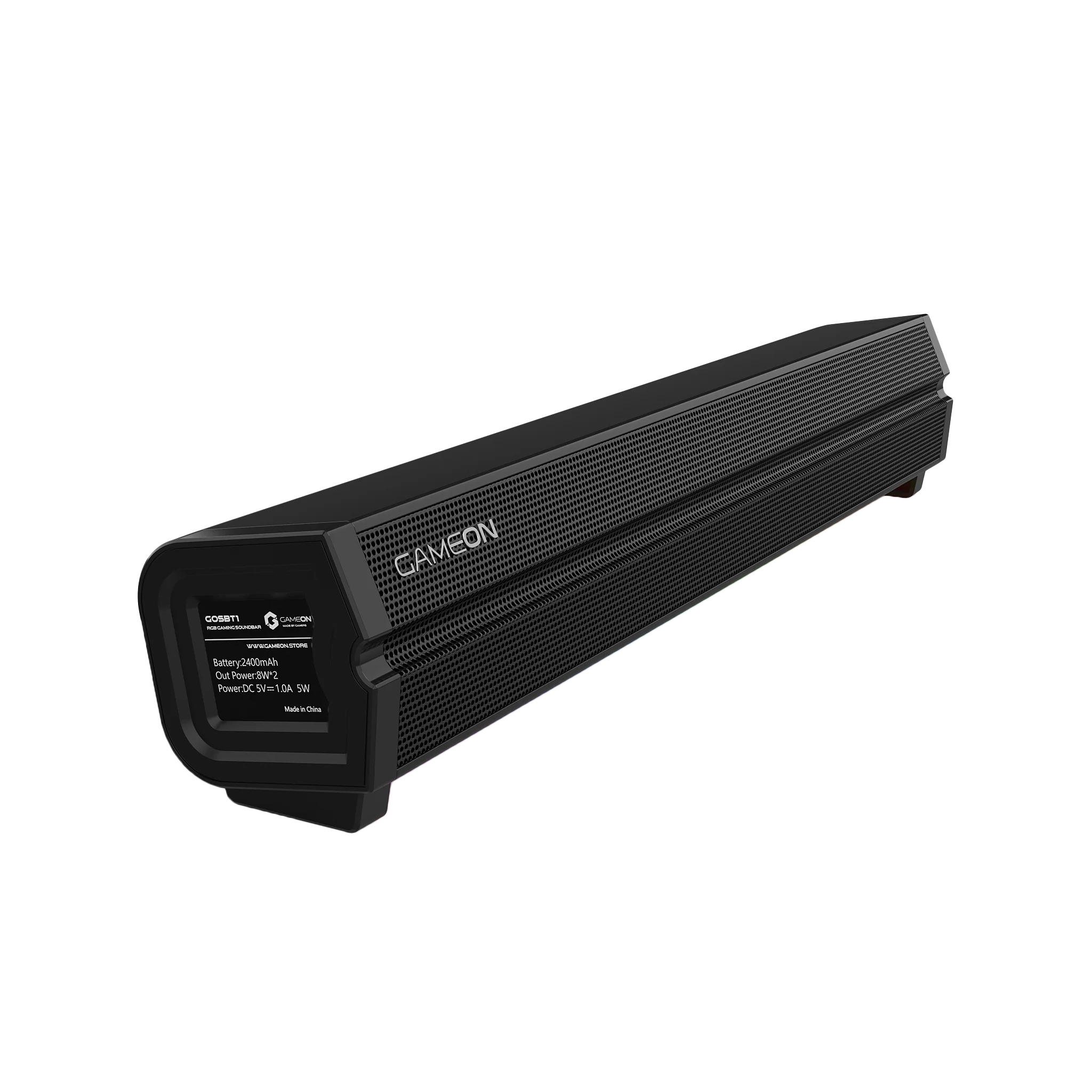 GameOn Sonicstorm X Wireless RGB Gaming Soundbar, Bluetooth 5.3, TWS Mode, 2400mAh, Black - مكبر صوت