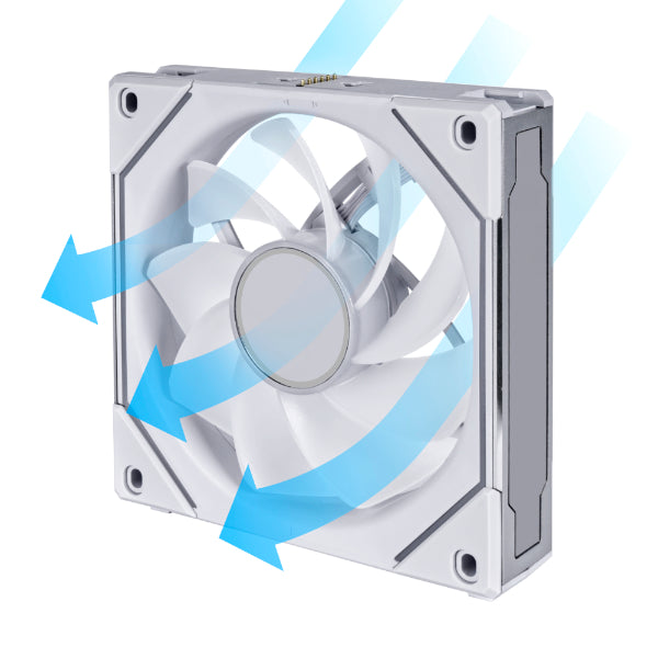 Lian Li UNI FAN SL Infinity Reverse Wireless 120mm White (Single Pack) - مروحة بيضاء