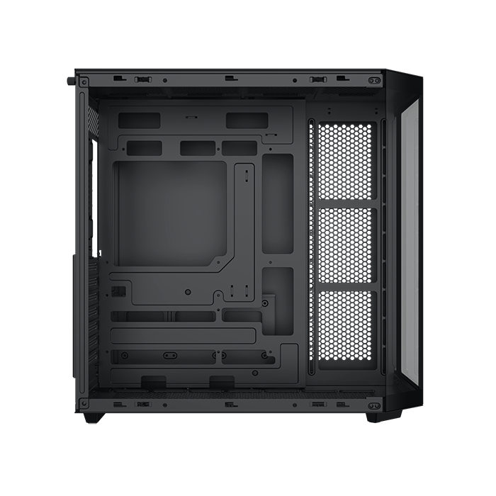 Xigmatek Cubi II black with 7 ARGB Lights,USB-C CASE- كيس العاب للكمبيوتر أسود