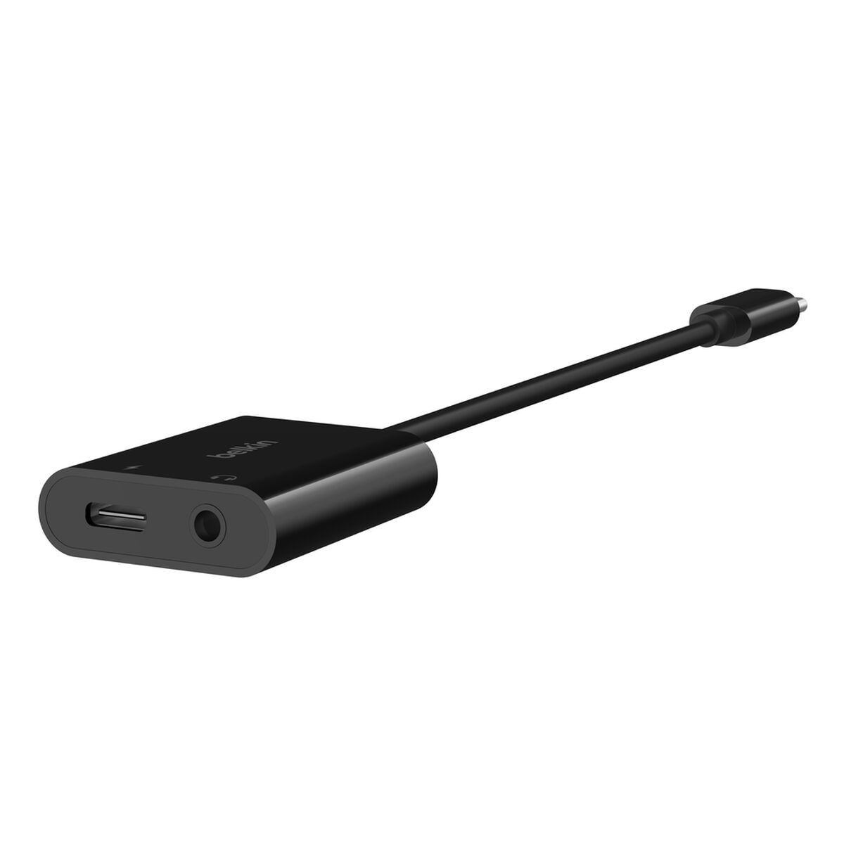 Belkin RockStar 3.5mm Audio + USB-C Charge Adapter, 60W PD Fast Charging, Black