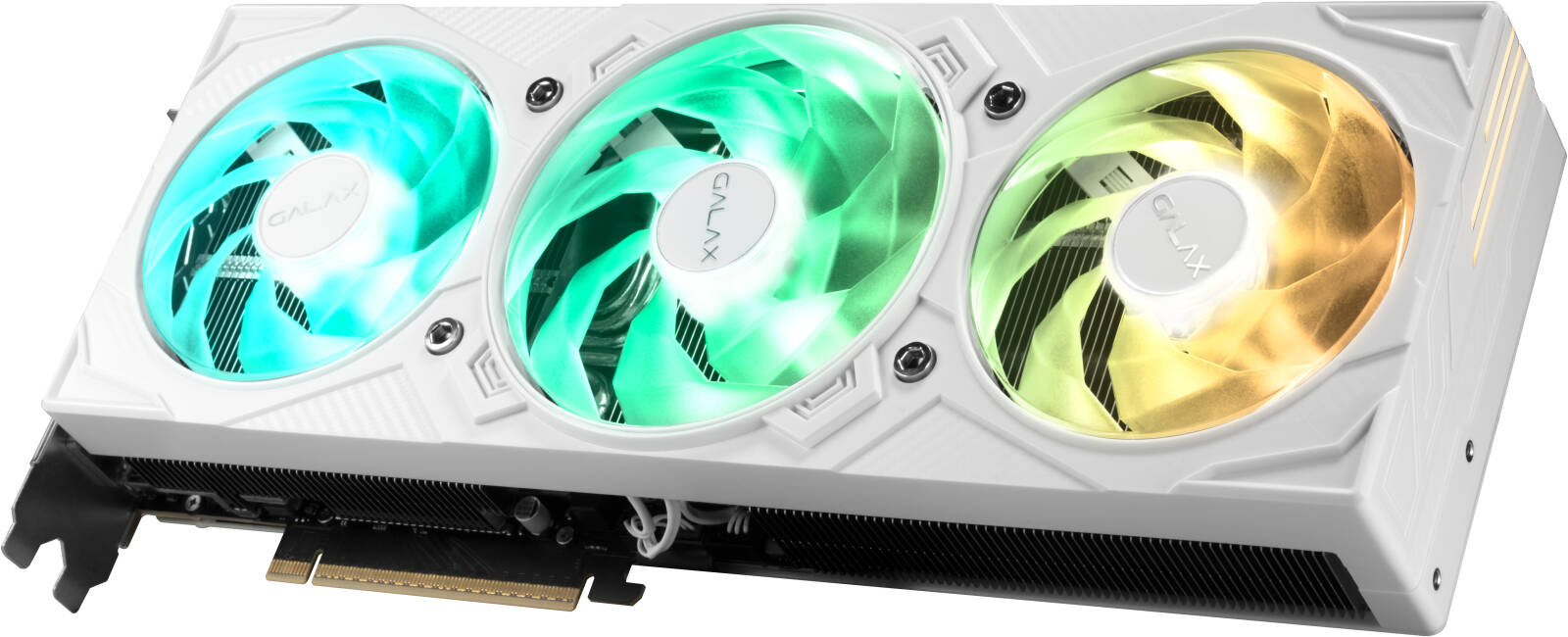 GALAX GeForce RTX 5070 Ti EX Gamer 1-Click OC Graphics Card, 16GB GDDR7 256-bit Memory, 2497MHz Boost Clock, 28 Gbps Memory Speed, 8960 CUDA Cores, PCI-Express 5.0, White - كرت شاشه أبيض