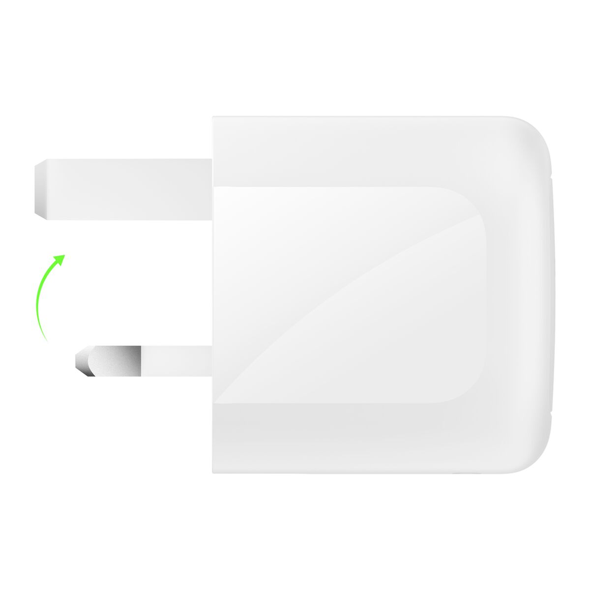 Belkin BoostCharge Pro 67W Dual USB-C GaN Wall Charger with PPS, UK Plug, White
