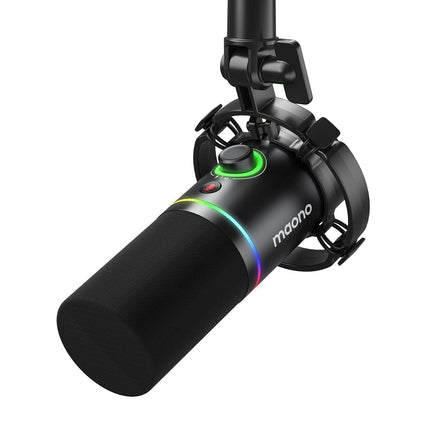 MAONO Maonocaste PD200XS USB/XLR Dynamic Microphone Set with Boom Arm-ميكروفون و ستاند