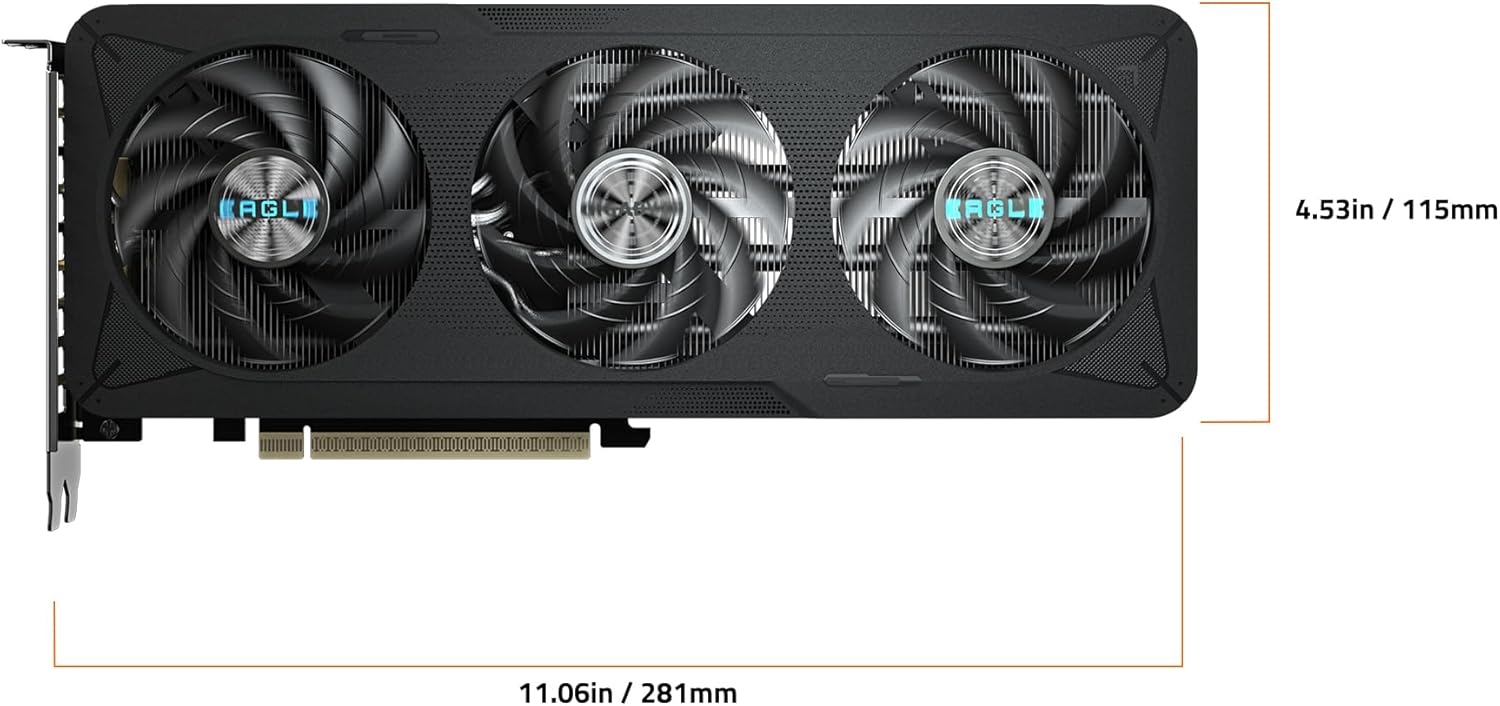 GIGABYTE GeForce RTX 5060 Eagle MAX OC 8G Graphics Card, 8GB 128-bit GDDR7, PCIe 5.0, WINDFORCE Cooling System - كرت شاشه