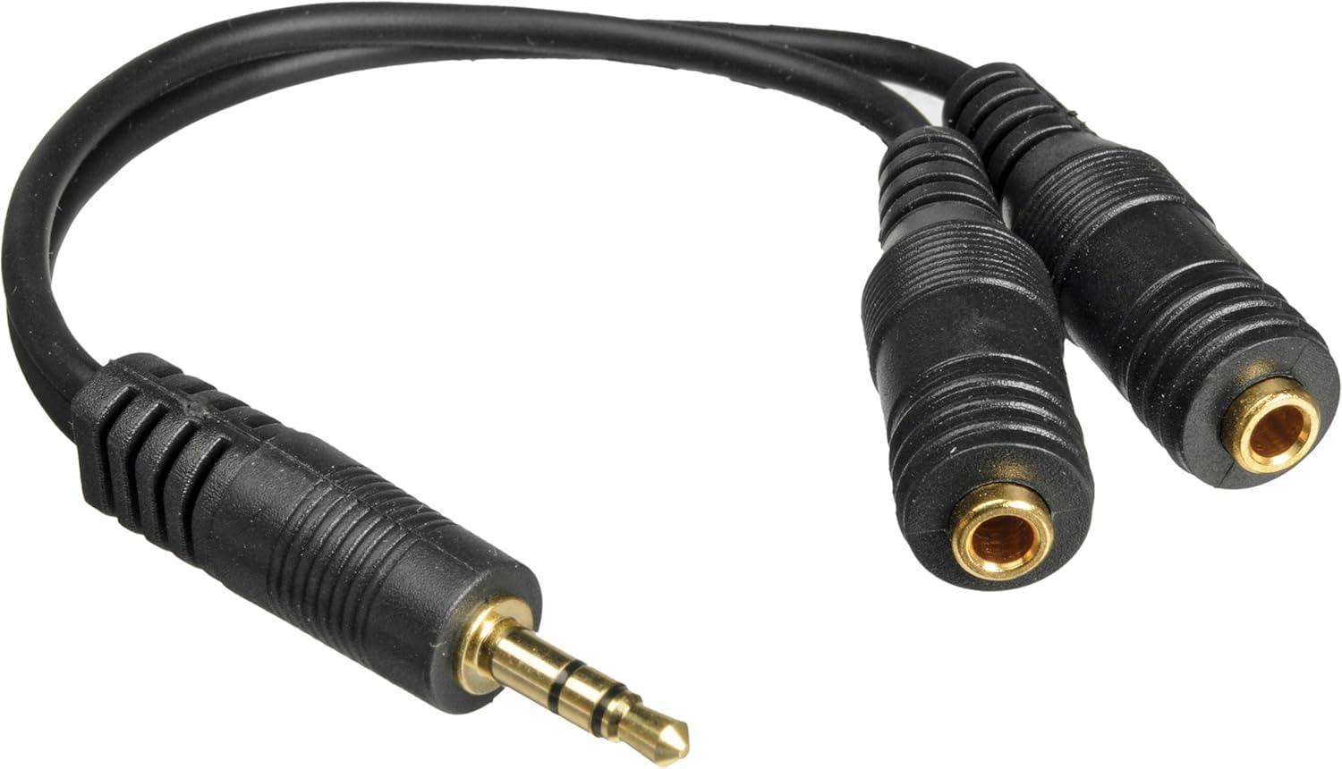 FIRST 1 Speaker and Headphone 3.5 mm AUX Audio Cable Splitter,Black FIRST 1 Speaker and Headphone 3.5 mm AUX Audio Cable Splitter,Black