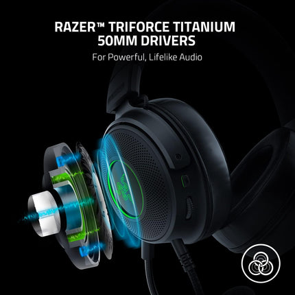 سماعة الألعاب Razer Kraken V3 السلكية USB - سماعة ممتازة 