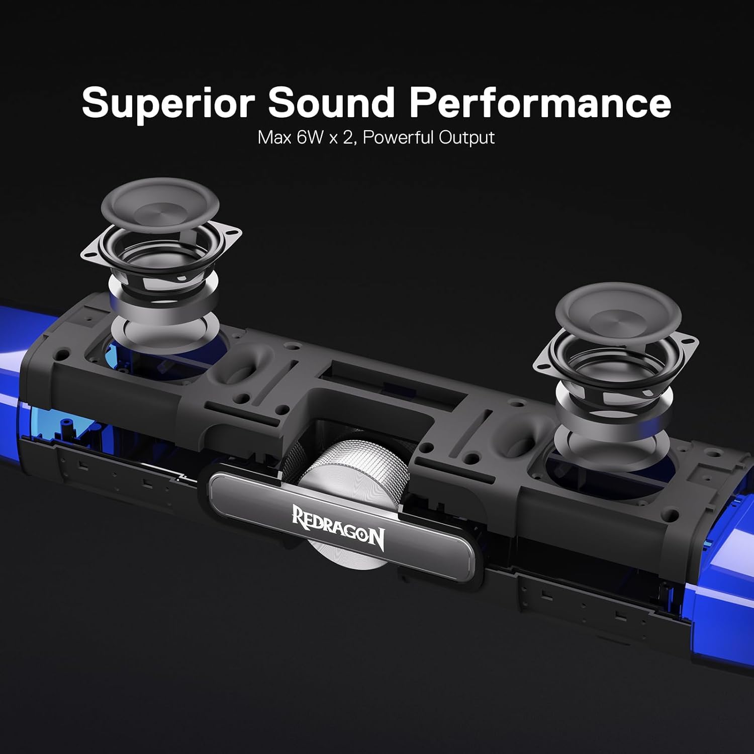 Redragon GS512 RGB Speakers Stereo Soundbar w/BT 5.0/USB Mode RGB - مكبر صوب