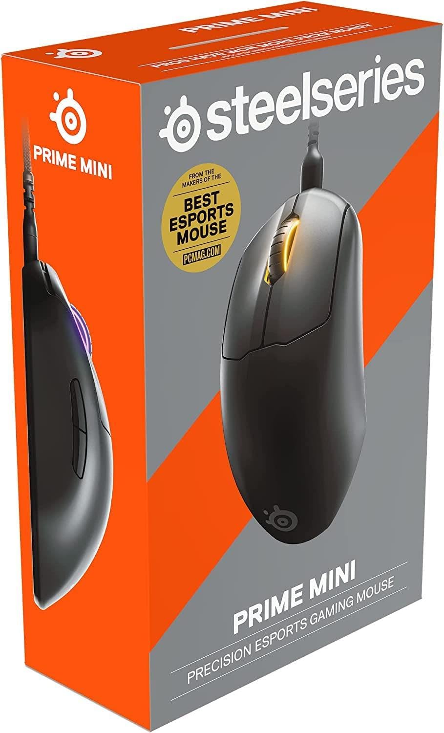 SteelSeries Esports Mini FPS Gaming Mouse Ultra Light 61g – Prime Mini Edition – 5 Programmable Buttons – 18K CPI TrueMove Pro Sensor – Magnetic Optical Switches - Customizable - RGB Lighting – PC/Mac| 62421 - ماوس احترافي