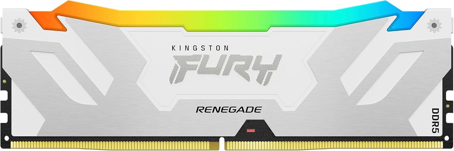 Kingston Fury Renegade RGB white XMP 48GB (24GB*2) 8400MT/s DDR5 CL40 CUDIMM - الذاكرة العشوائية