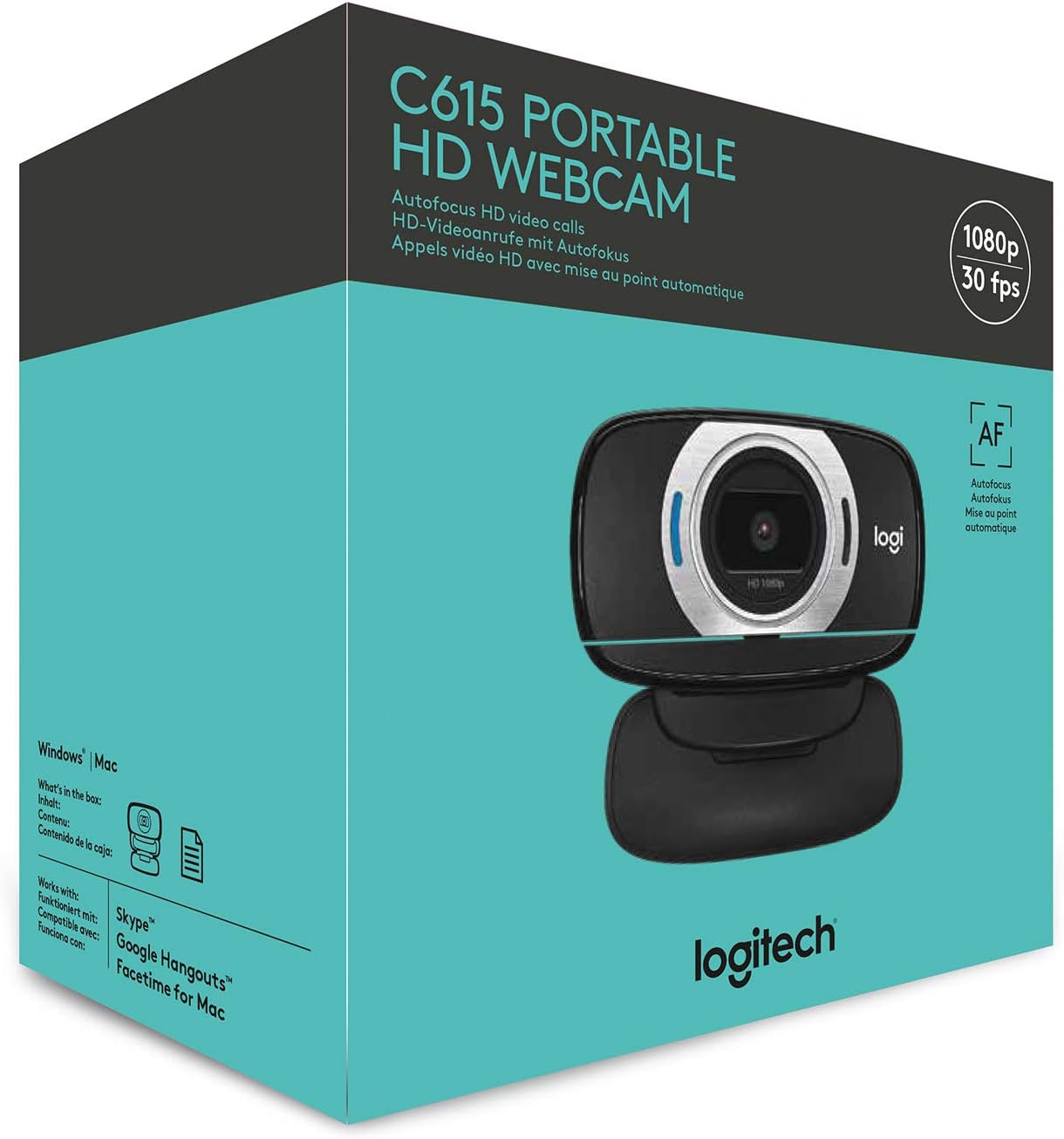 Logitech HD Webcam C615 vibrant HD 1080p videos - كاميرا ويب