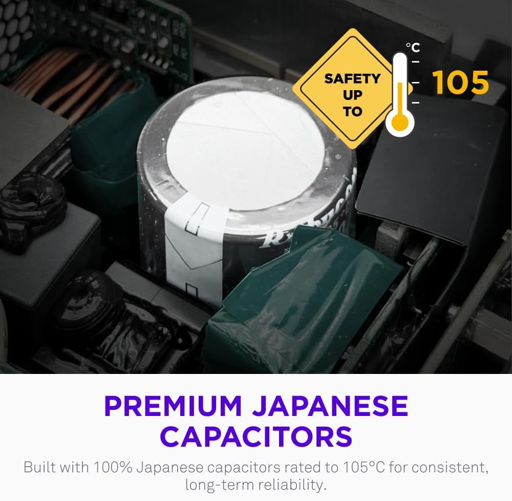 NZXT C850 SFX Gold 850W Power Supply – 80 PLUS Gold, Fully Modular SFF PSU, ATX 3.1 & PCIe 5.1 Ready with 12V-2x6 Cable - مزود طاقة حجم صغير