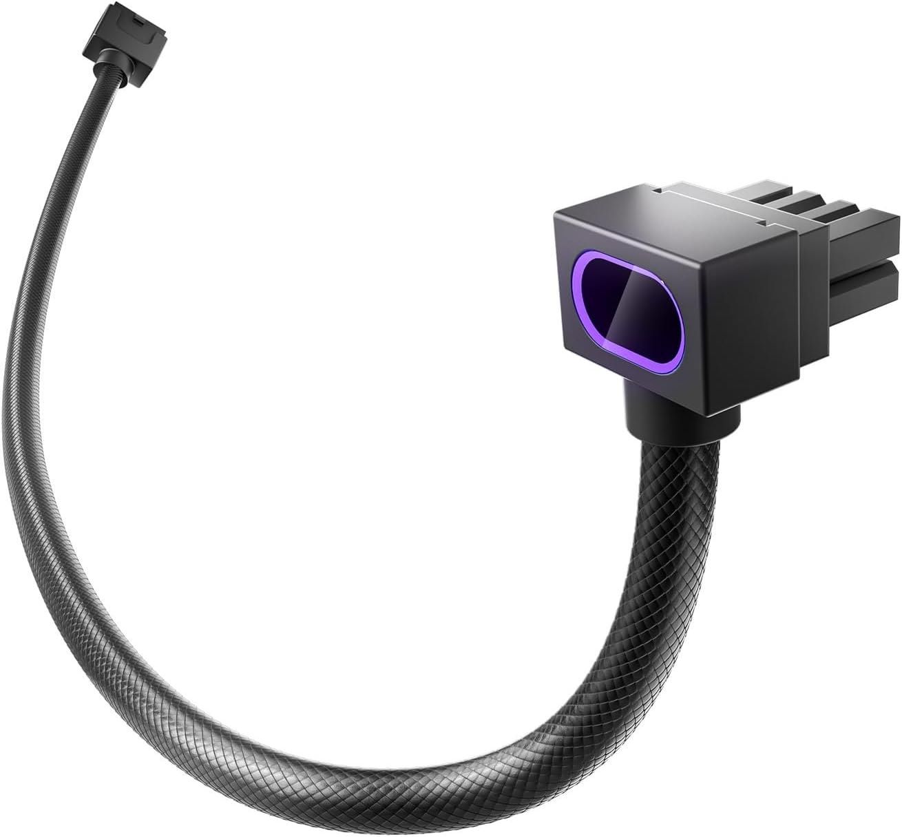 WJCOOLMAN Hydrus 8PIN ARGB CPU Extension Cable 30mm Black - كيبل أسود مضيء