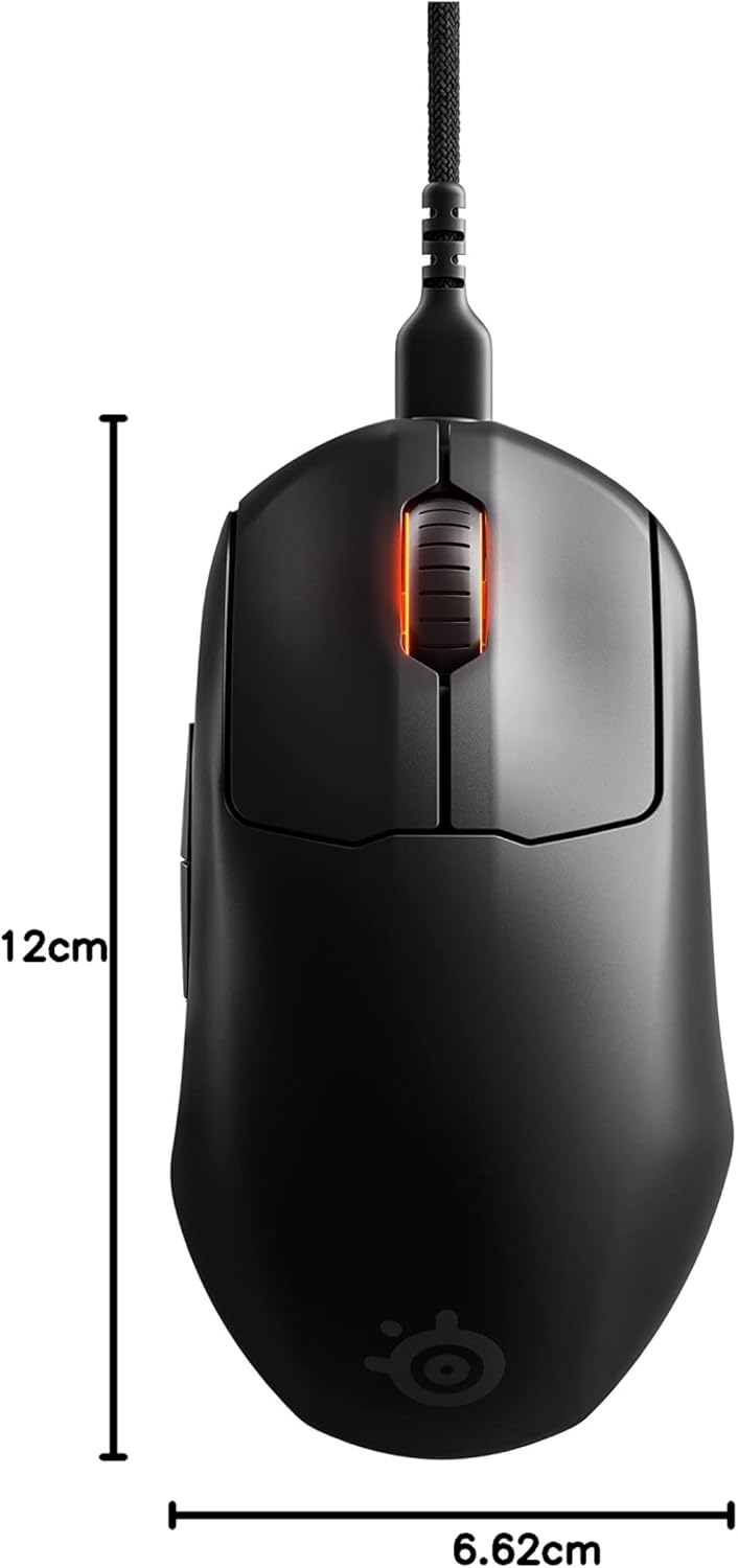 SteelSeries Esports Mini FPS Gaming Mouse Ultra Light 61g – Prime Mini Edition – 5 Programmable Buttons – 18K CPI TrueMove Pro Sensor – Magnetic Optical Switches - Customizable - RGB Lighting – PC/Mac| 62421 - ماوس احترافي