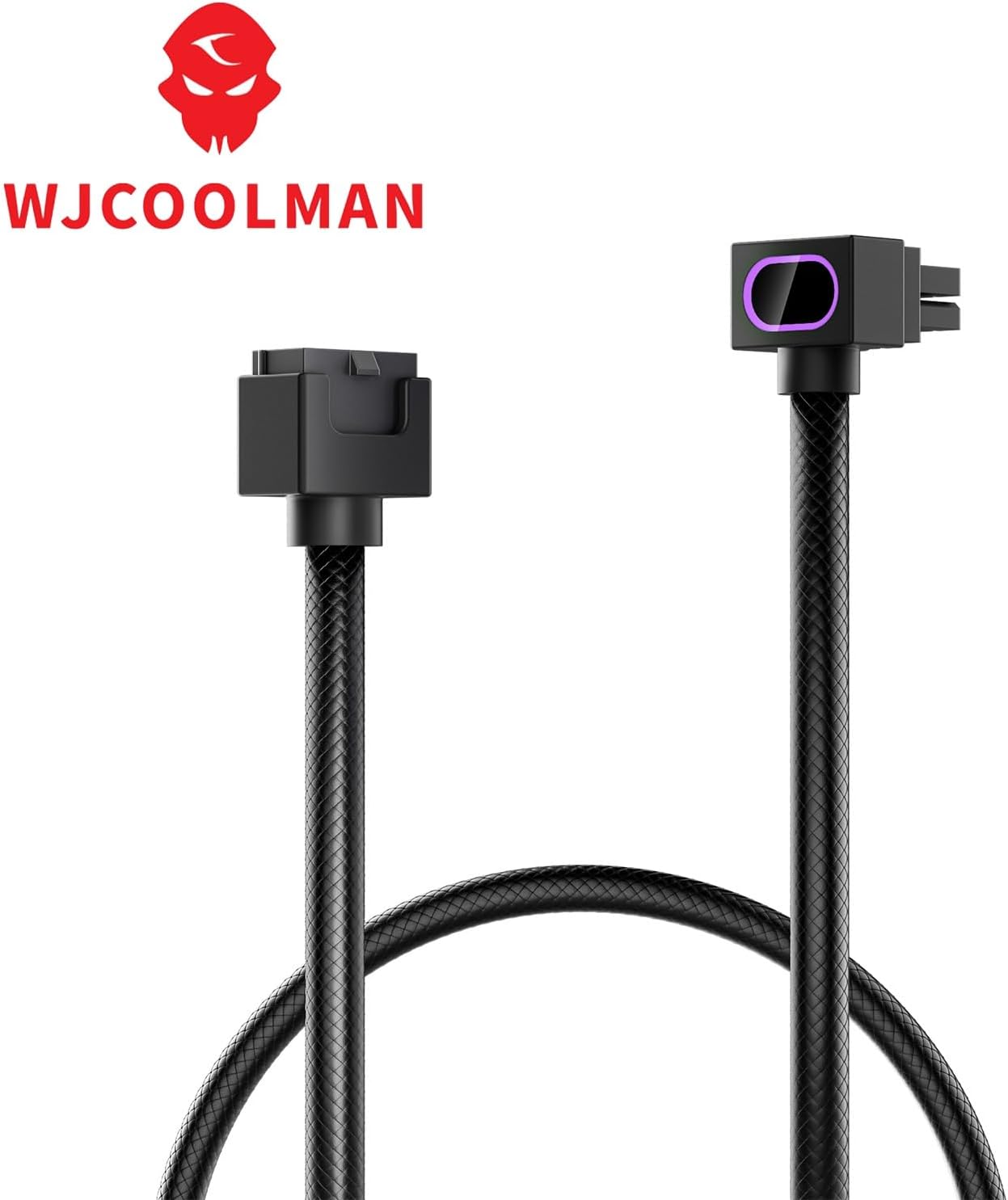 WJCOOLMAN Hydrus 8PIN ARGB CPU Extension Cable 30mm Black - كيبل أسود مضيء