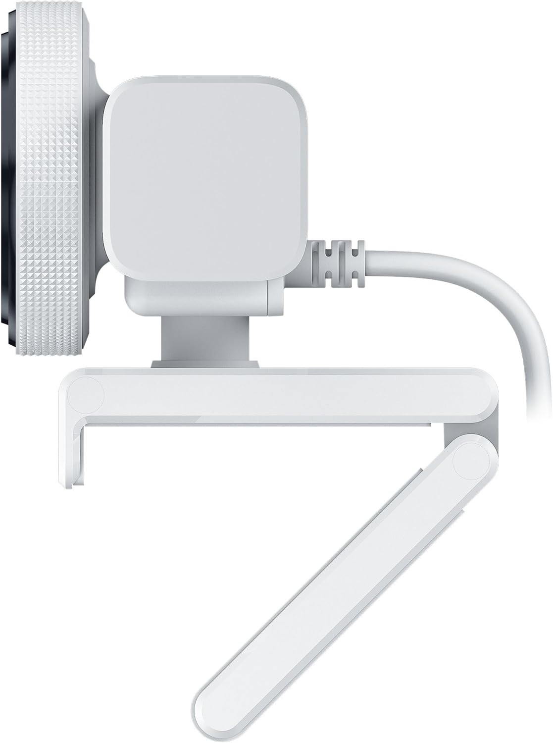 Razer Kiyo V2 X 2K (1440p) 60FPS Streaming Webcam Auto Focus - Built-in Microphone - Wide Angle Lense - Integrated Privacy Shutter - Works with OBS, Xsplit, Streamlabs, Discord, Zoom, Teams– White-كامرا ريزر