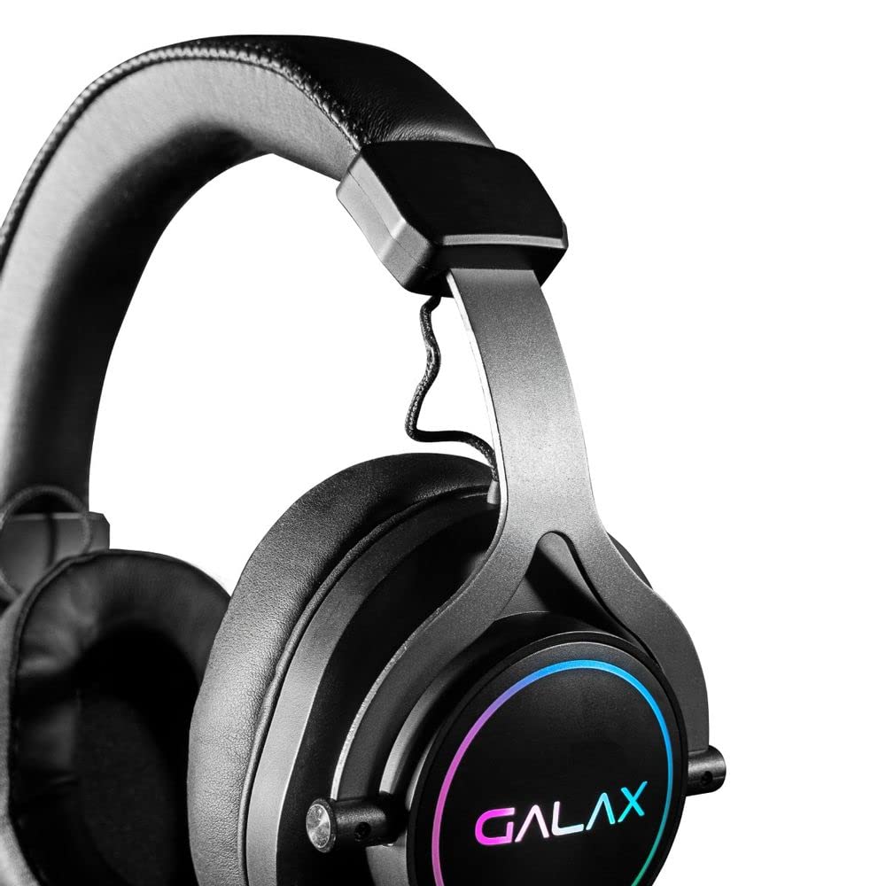 GALAX Gaming Headset SNR-03, 7.1 Surround Sound, RGB, USB, Black - سماعات قيمنق