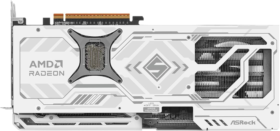 ASRock AMD Radeon RX 9070 XT Steel Legend 16GB White GPU - كارت شاشة ابيض