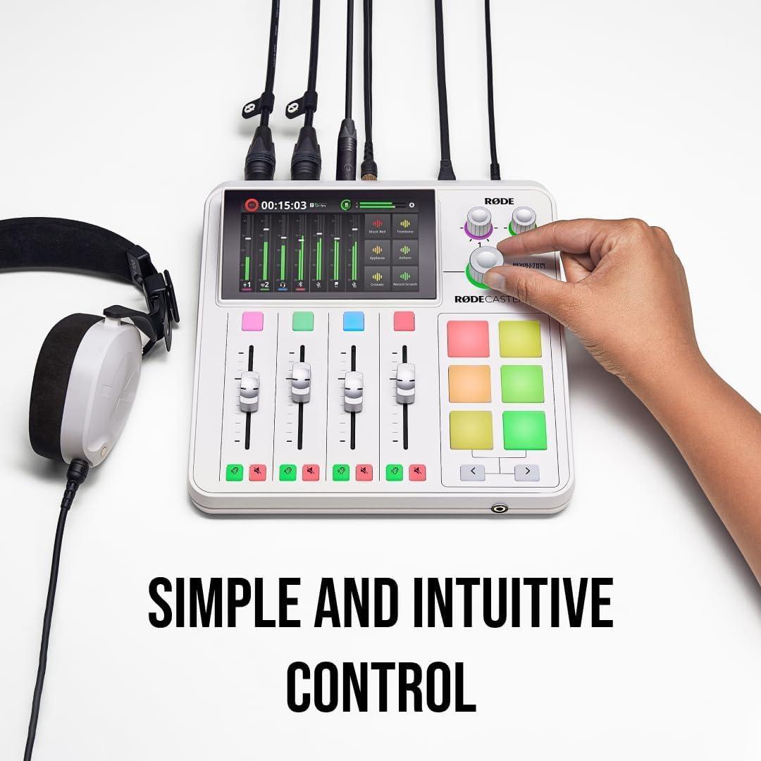 RØDE - RODECaster Duo Integrated Audio Production Studio - White - مكسر صوت احترافي