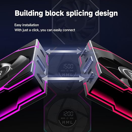Jungle Leopard LCD GALAXY V2 120mm 3PACK Case Fan BLACK - مراوح تبريد