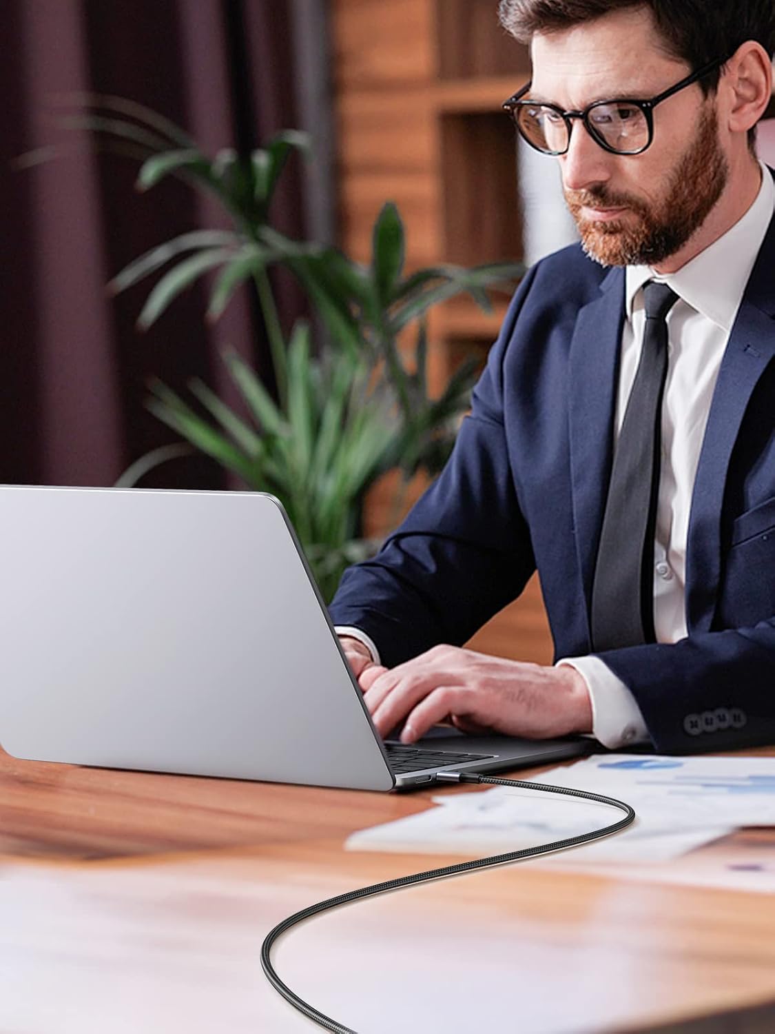 UGREEN USB C to USB C Cable, 100W Charging Cable 5A - Black - كيبل شحن