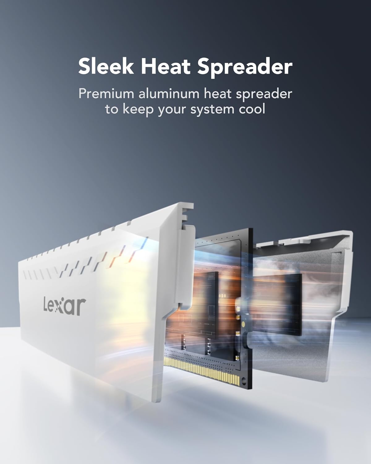 Lexar THOR DDR4 RAM 16GB Kit (8GB x 2) 3600MHz CL18, DDR4 White - الذاكرة العشوائية