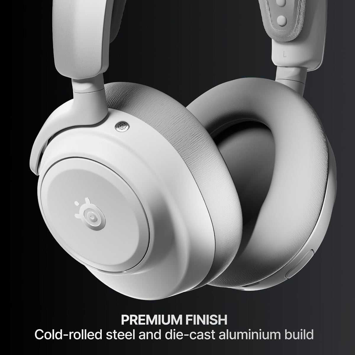 SteelSeries Arctis Nova Pro Omni White Multi-System Wireless Gaming Headset – Active Noise Cancellation, Hi-Res Audio, Hot-Swappable Batteries & GameHub OLED - سماعة لا سلكية احترافية