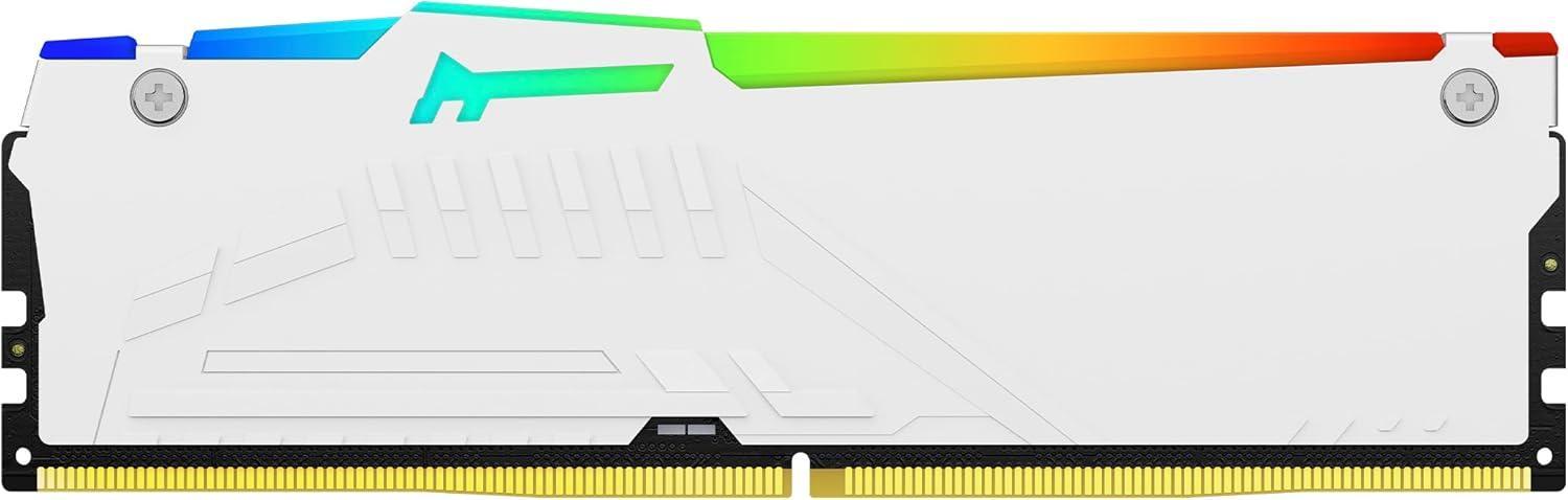 Kingston Fury Beast 32GB (2x16GB) DDR5 6400MT/s CL32 White RGB EXPO - الذاكرة العشوائية